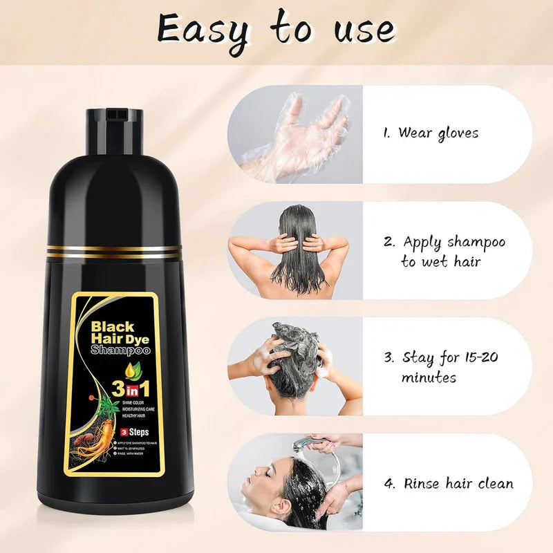Hair Dye Shampoo - (500ml)