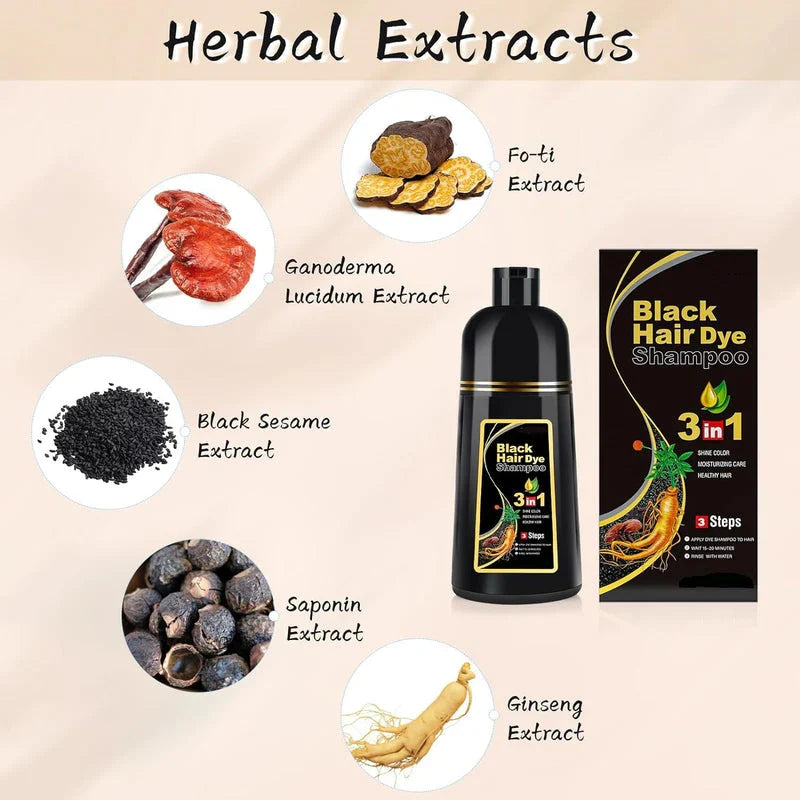 Hair Dye Shampoo - (500ml)
